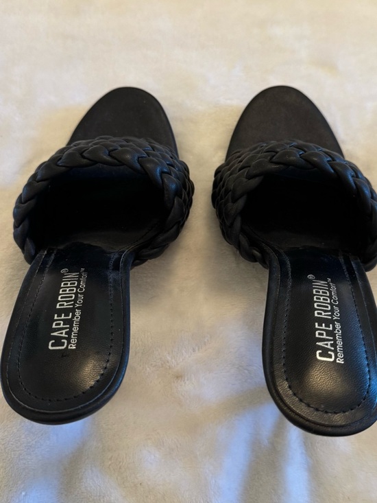 Cape Robbin Black Braided Slide Mules Size 7 - Picture 4 of 5